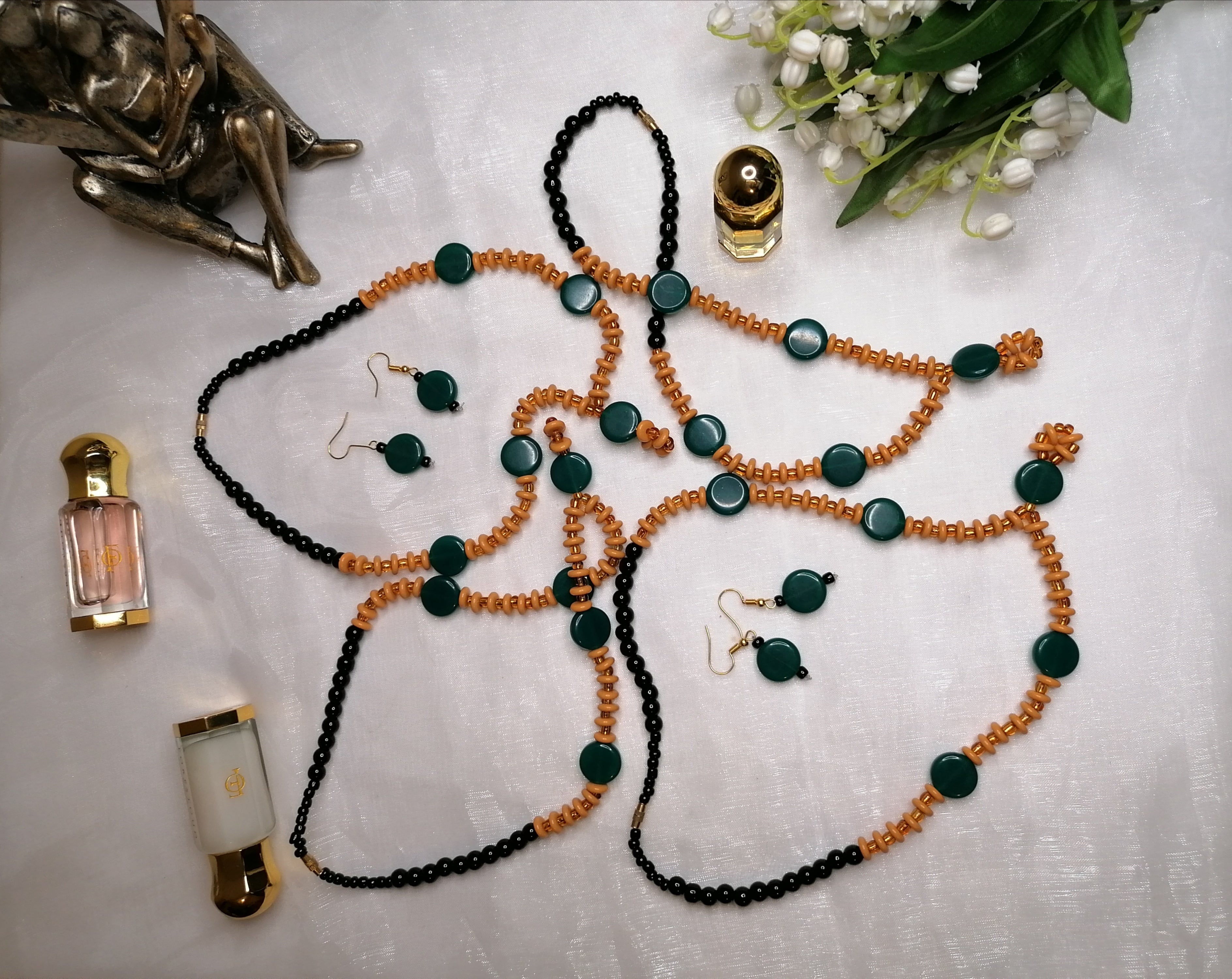 SAN African beaded jewellery set for healing and protection