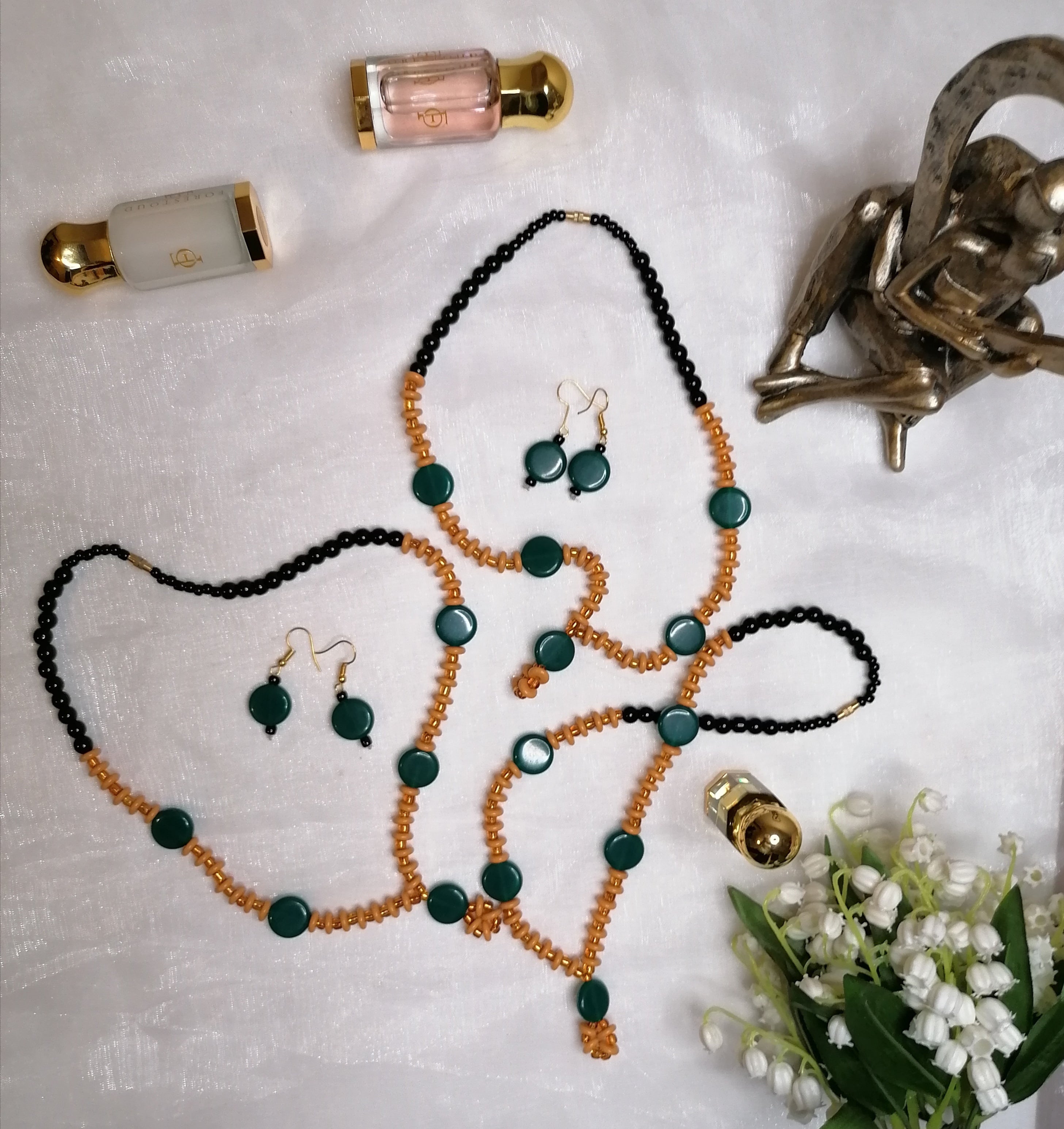 SAN African beaded jewellery set for healing and protection